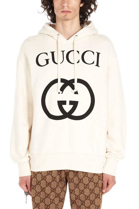 white gucci hoodie men's|Gucci hoodie reflective.